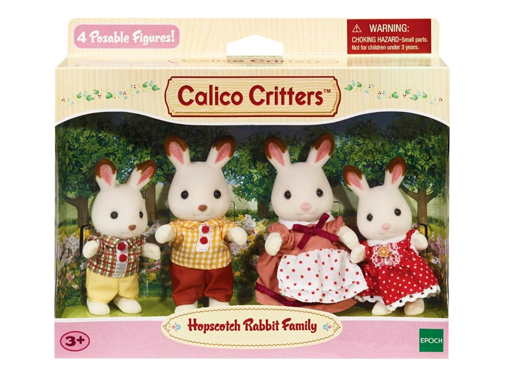 Calico Critters Chocolate Rabbit Family