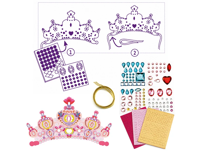Coffret DIY - Mosaïques & Stickers - Comme une princesse