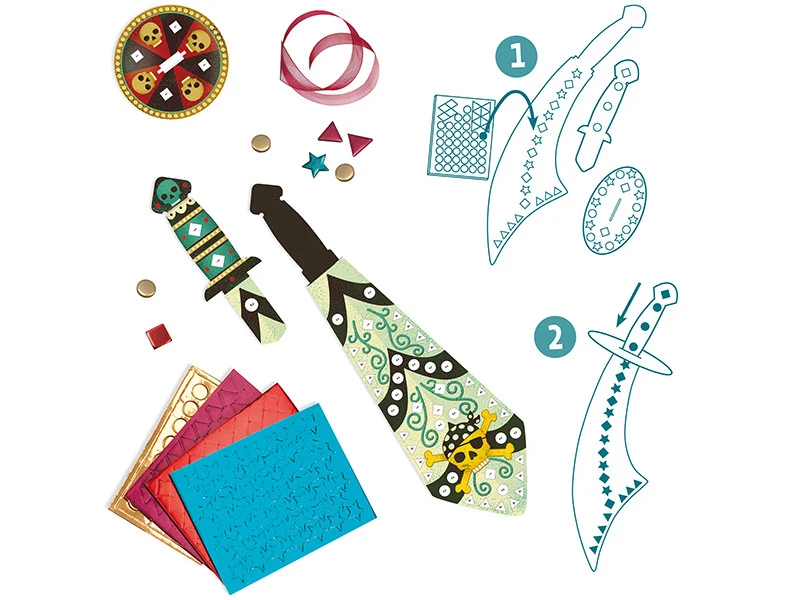 Coffret DIY - Mosaïques & Stickers - Comme un pirate