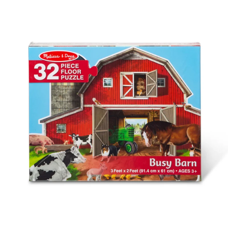 Busy Barn Yard Shaped Floor Puzzle - 32 Pieces