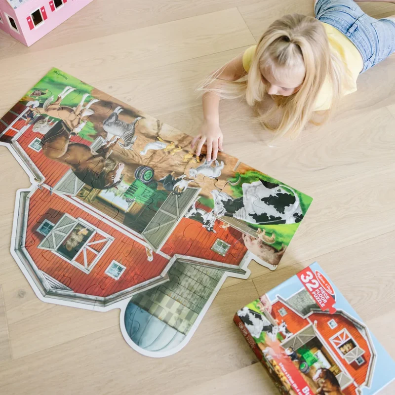 Busy Barn Yard Shaped Floor Puzzle - 32 Pieces