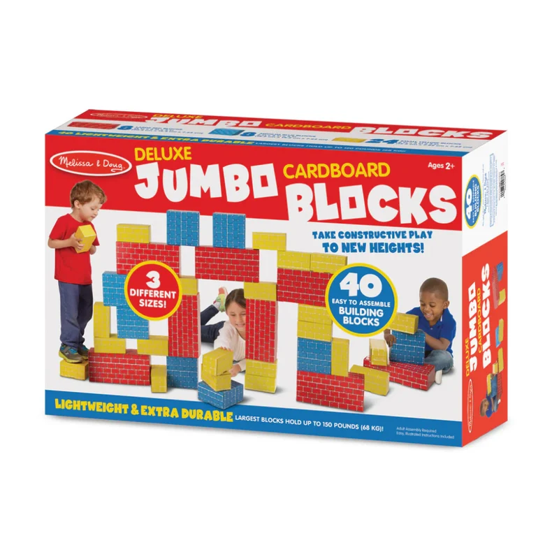 Deluxe Jumbo Cardboard Blocks - 40 Pieces