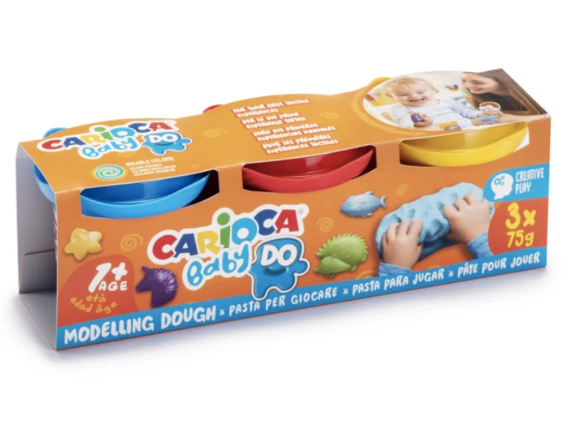 3 pots de pâte à modeler pour bébés et enfants - babydo