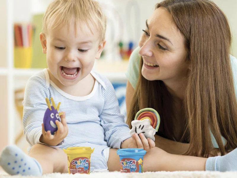 3 pots de pâte à modeler pour bébés et enfants - babydo