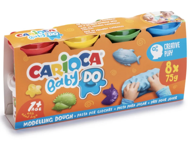 8 pots de pâte à modeler pour bébés et enfants - babydo