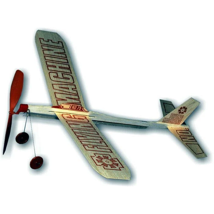 Flying Machine Balsa Wood Plane 17" wingspan USA