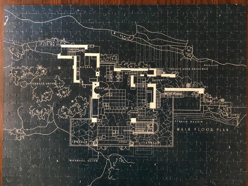 Puzzle 500 pc 2 Sided Frank Lloyd Wright Fallingwater
