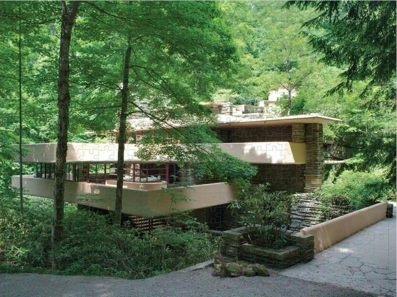 Puzzle 500 pc 2 Sided Frank Lloyd Wright Fallingwater