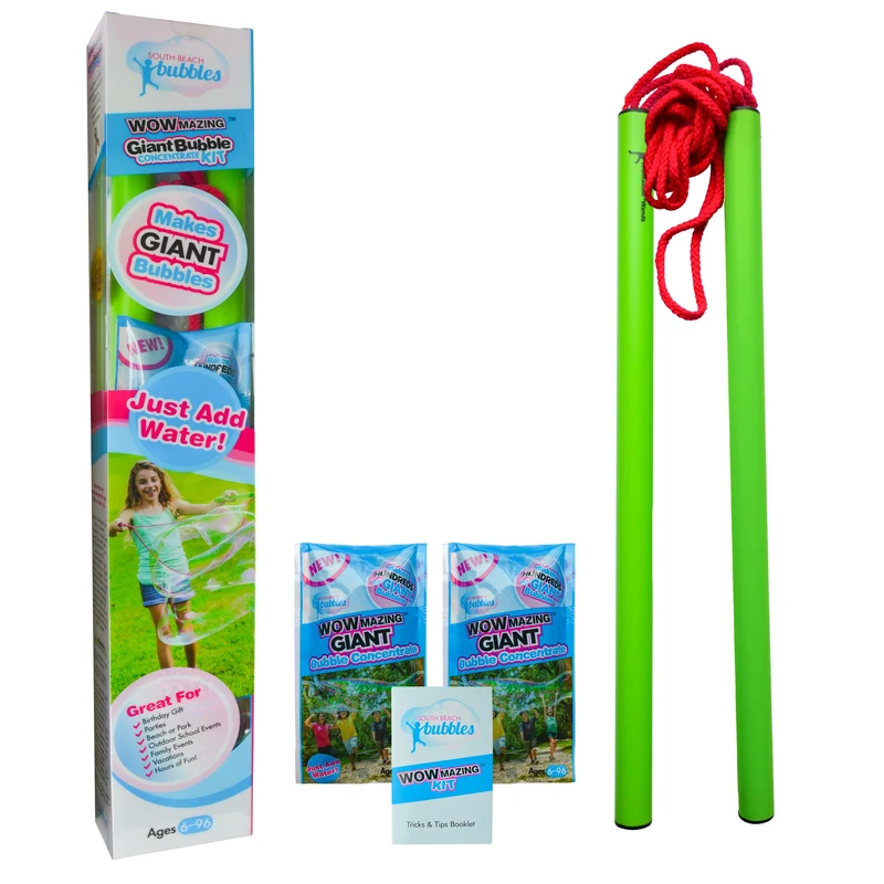 WOWmazing Giant Bubble Kit: Big Bubble Wands & Concentrate!