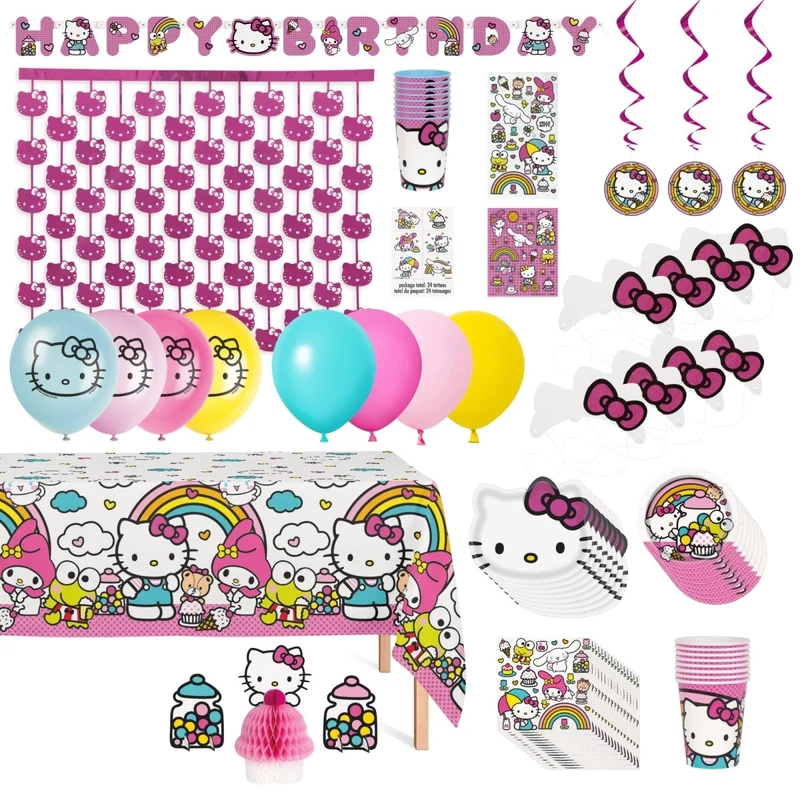 Hello Kitty Ultimate Birthday Party Supplies Kit, 8 Guests