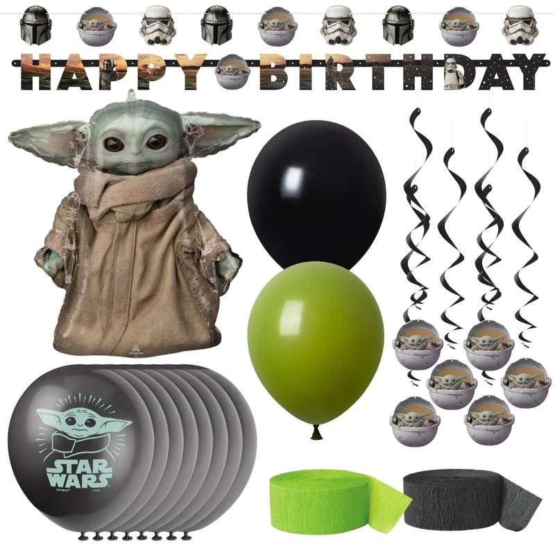 Star Wars The Mandalorian Grogu Basic Decoration Party Supplies Kit