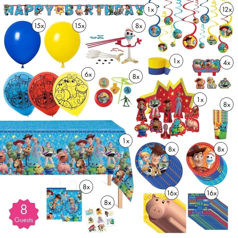 Toy Story Ultimate Birthday Party Supplies Kit, 8 Guests
