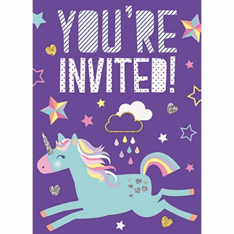 Unicorn Galaxy Ultimate Birthday Party Supplies Kit, 8 Guests