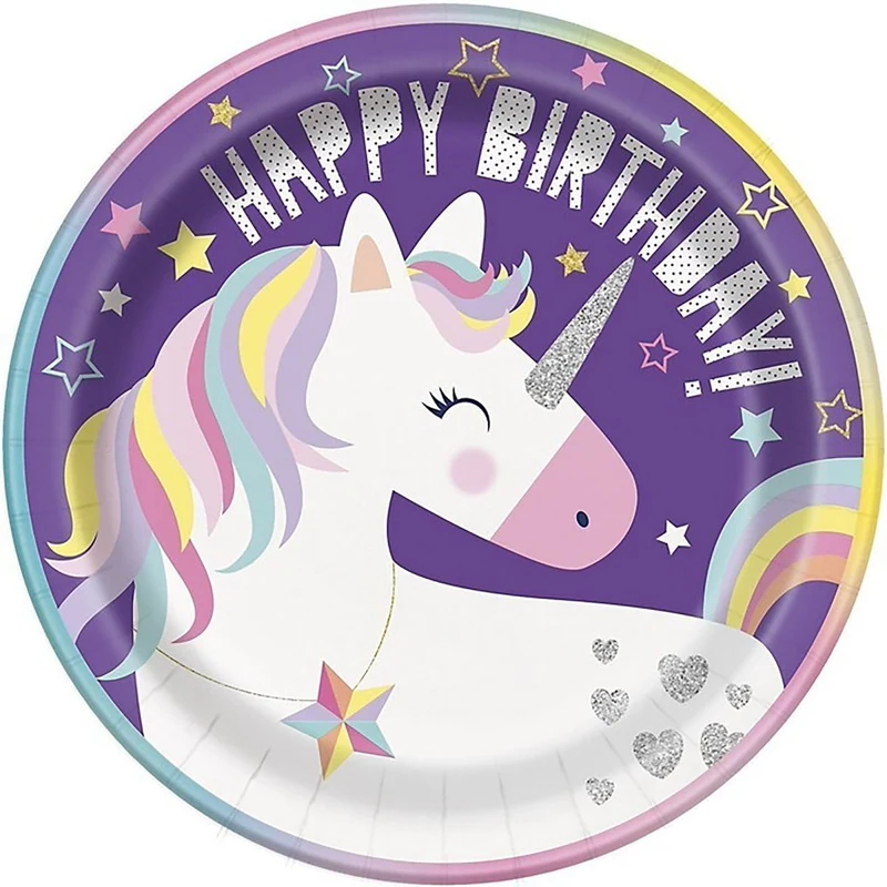 Unicorn Galaxy Standard Birthday Party Supplies Kit, 8 Guests