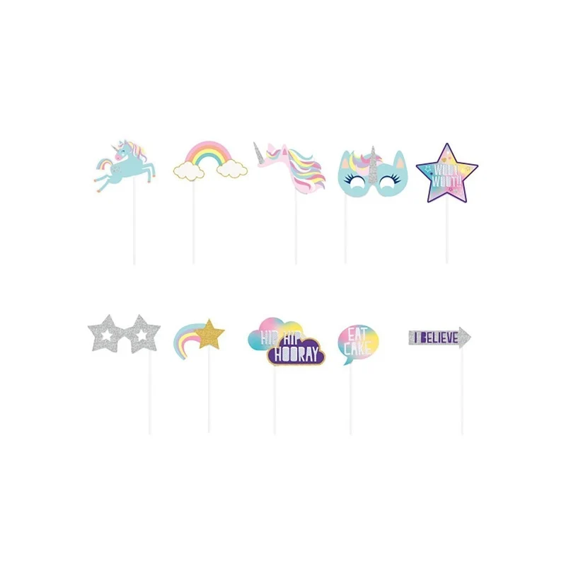 Unicorn Galaxy Standard Birthday Party Supplies Kit, 8 Guests