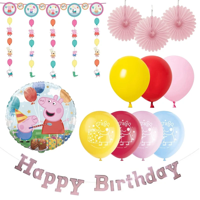 Peppa Pig Basic Decoration Birthday Party Supplies Kit