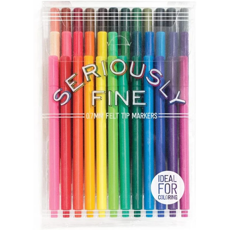 Seriously Fine Felt Tip Markers - Set of 36