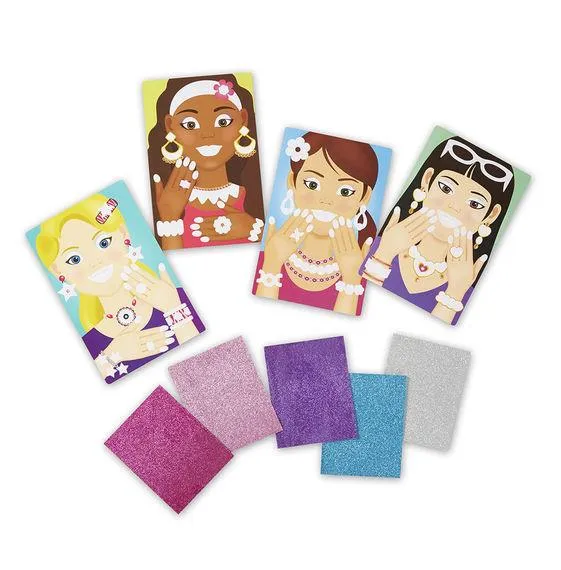 Melissa & Doug Mess-Free Glitter Glamour Faces / Maquillage glamour scintillant sans dommage