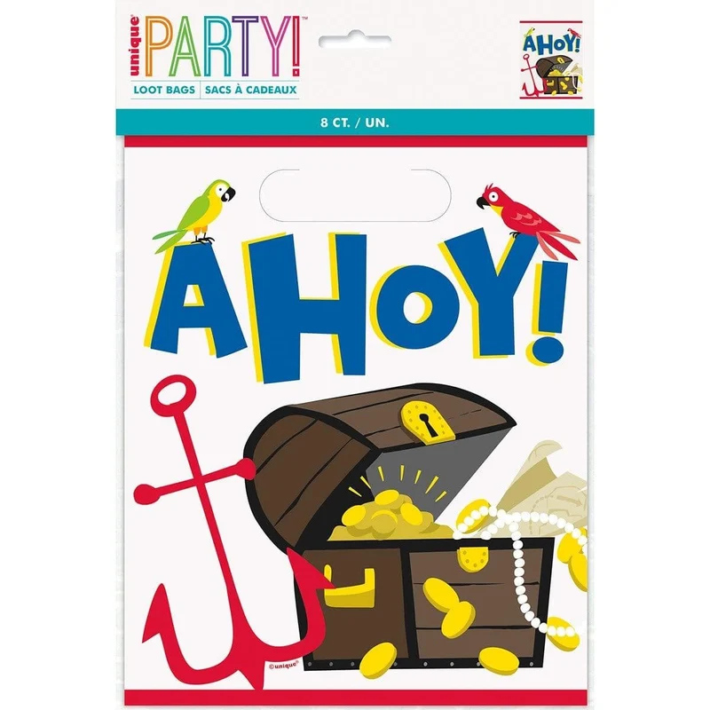 Ahoy Pirate Ultimate Birthday Party Supplies Kit, 8 Guests