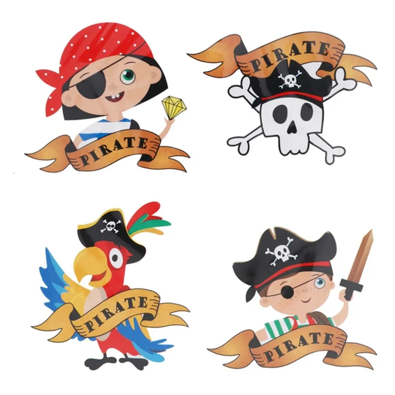 Ahoy Pirate Ultimate Birthday Party Supplies Kit, 8 Guests