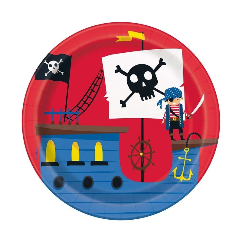 Ahoy Pirate Standard Birthday Party Supplies Kit, 8 Guests