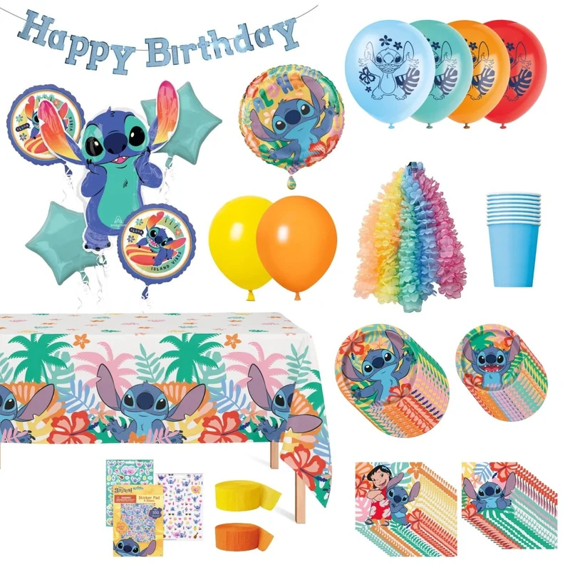 Stitch Ultimate Birthday Party Supplies Kit, 8 Guests