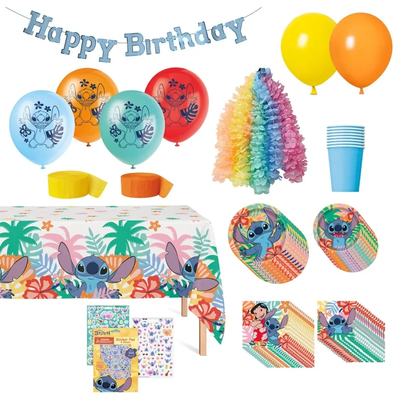 Stitch Standard Birthday Party Supplies Kit, 8 Guests