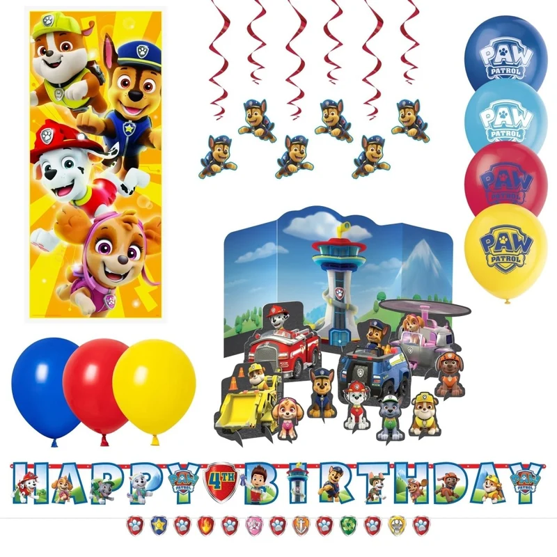 Paw Patrol Basic Decoration Party Supplies Kit, 8 Guests