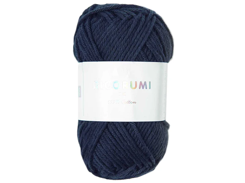 Pelote Ricorumi coton DK - Bleu marine (36)