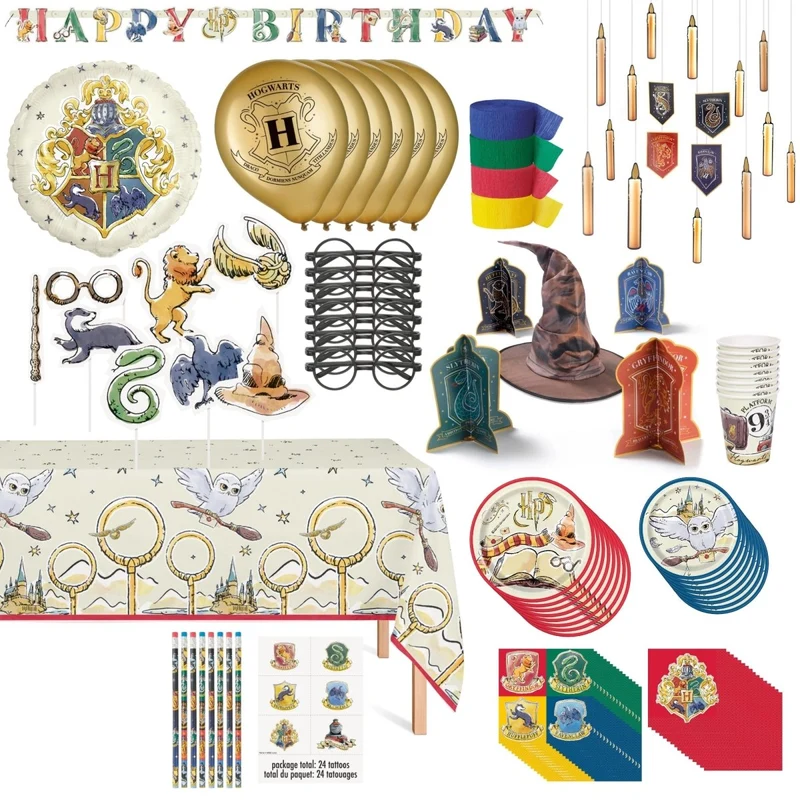 Harry Potter Ultimate Birthday Party Supplies Kit, 8 Guests