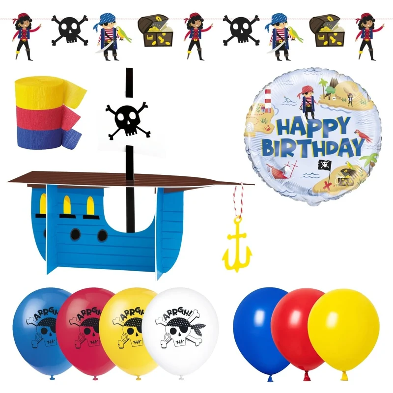 Ahoy Pirate Basic Decoration Party Supplies Kit