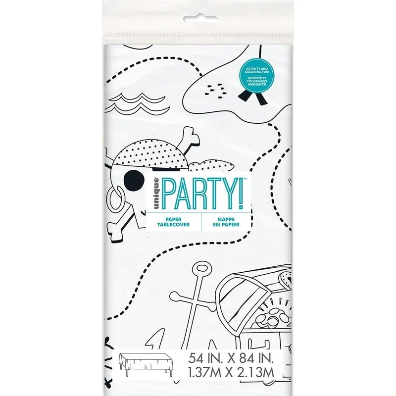 Ahoy Pirate Basic Tableware Birthday Party Supplies Kit, 8 Guests