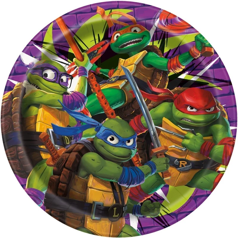 Ninja Turtles Standard Birthday Party Supplies Kit, 8 Guests