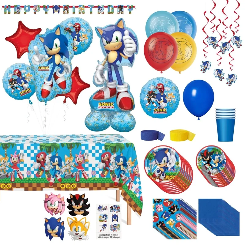 Sonic Ultimate Birthday Party Supplies Kit, Guests 8
