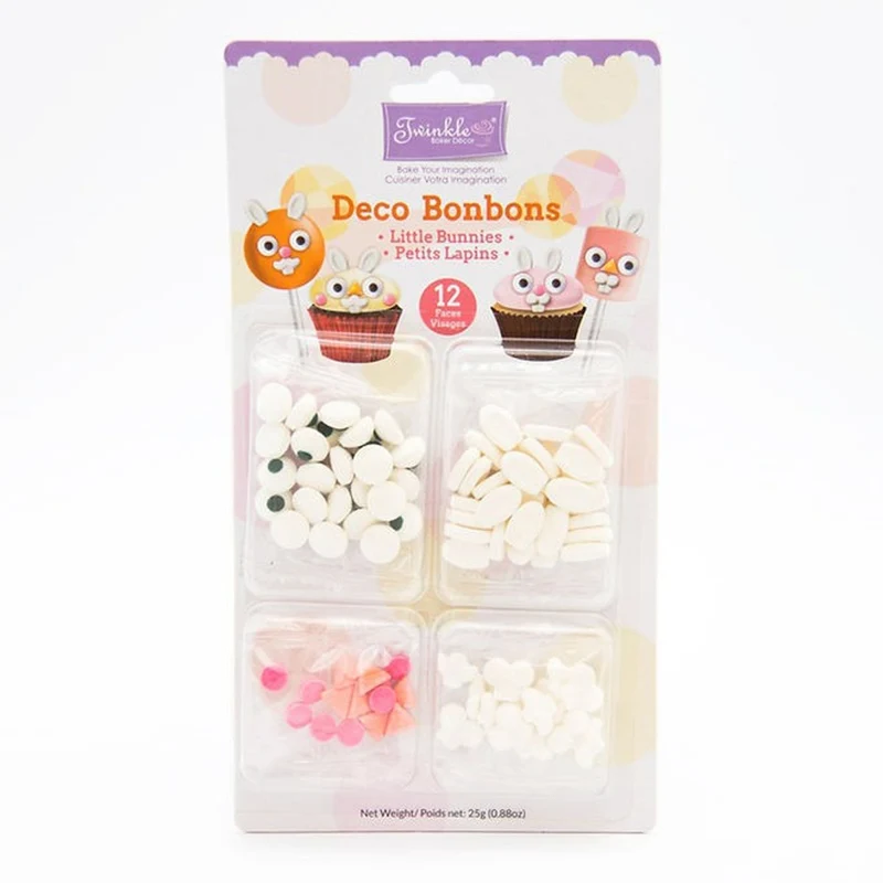 Easter Little Bunnies Cupcake Decorating Candy, 25g, 1 Count
