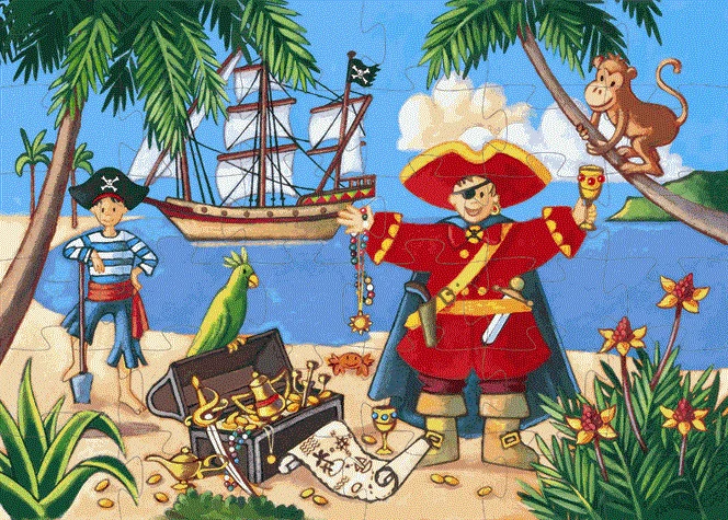Djeco Silhouette Puzzle Pirate / Casse-tête