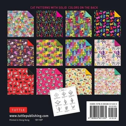 Origami Paper Sheets - Cat Patterns