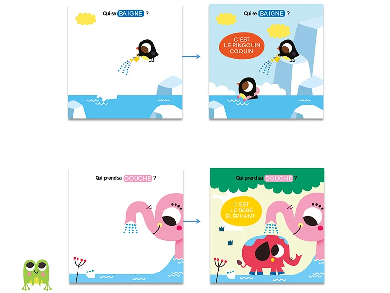 Livre bain magique - La toilette des animaux - Auzou
