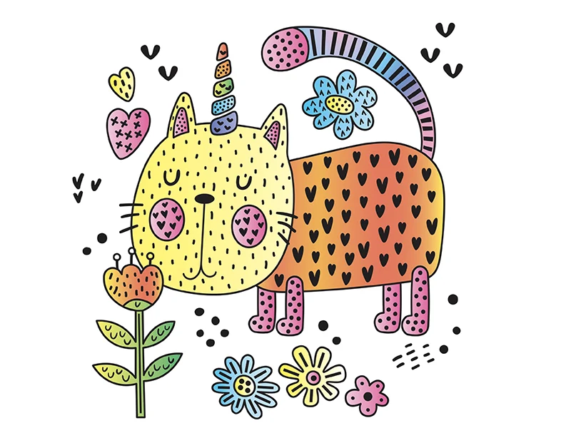 Mes tableaux en peinture magique - Caticorns