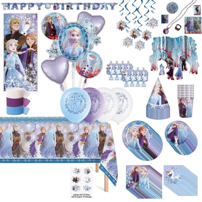 Disney Frozen Ultimate Birthday Party Supplies Kit, 8 Guests