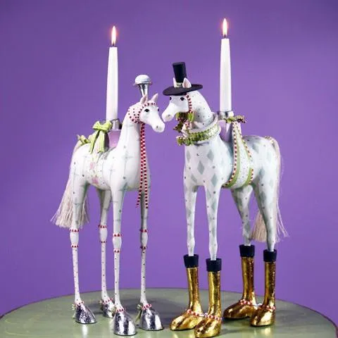 Annabelle and Arthur Horse Candelabra Set / Ensemble de candélabres en forme de cheval (Montreal, In-Store or Pickup ONLY)