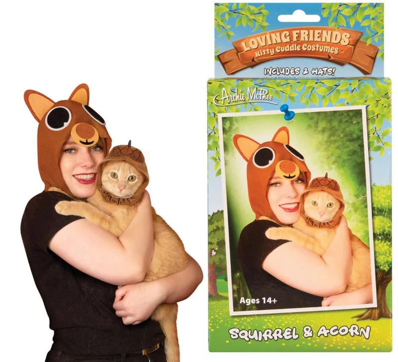 Kitty Cuddle costumes: Squirrel & Acorn