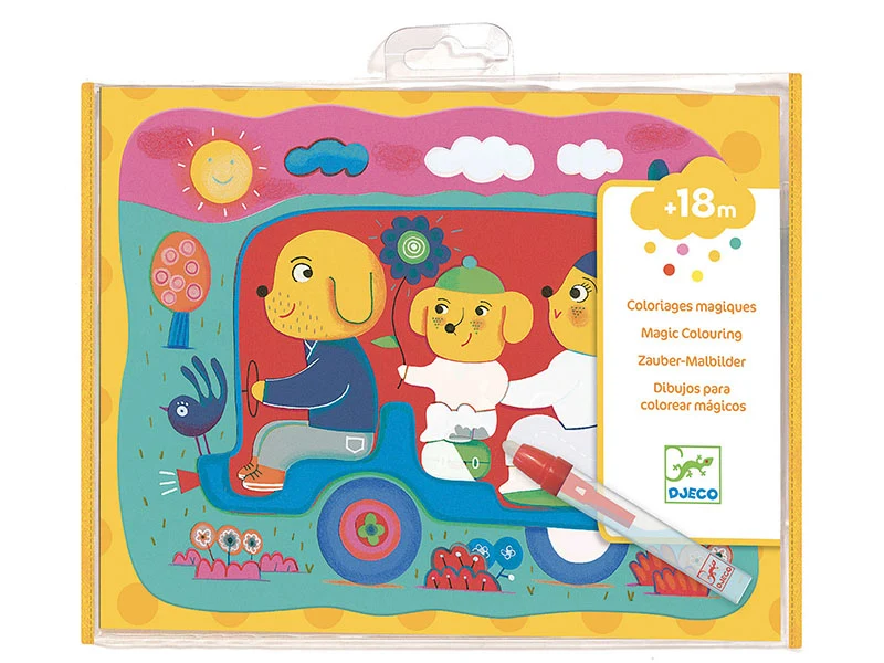 Pochette de coloriage des petits - coloriage magique - Caché en route