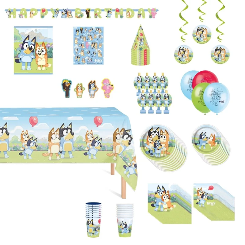 Bluey Ultimate Birthday Party Supplies Kit, 8 Guests