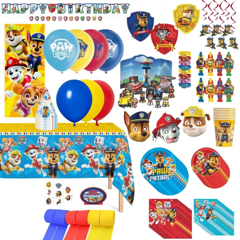 Paw Patrol Ultimate Birthday Party Supplies Kit, 8 Guests