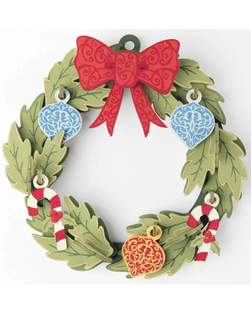 Incredibuilds Wreath wood 3D Model / Modèle 3D de couronne en bois