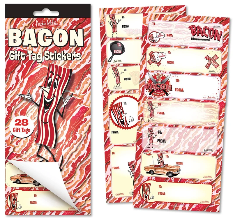 Bacon Gift Tag Stickers