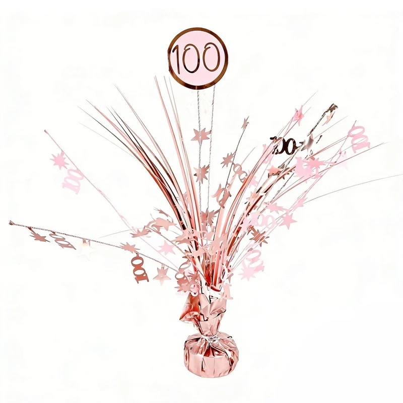 Rosé Celebration 100th Birthday Centerpiece, 18 Inches, 1 Count