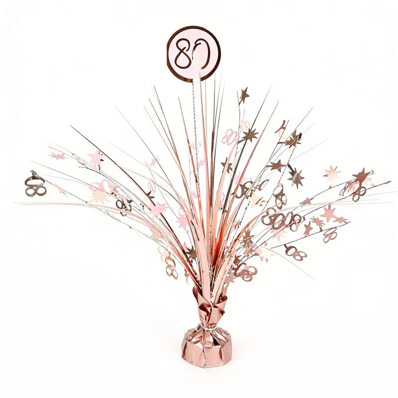 Rosé Celebration 80th Birthday Centerpiece, 18 Inches, 1 Count