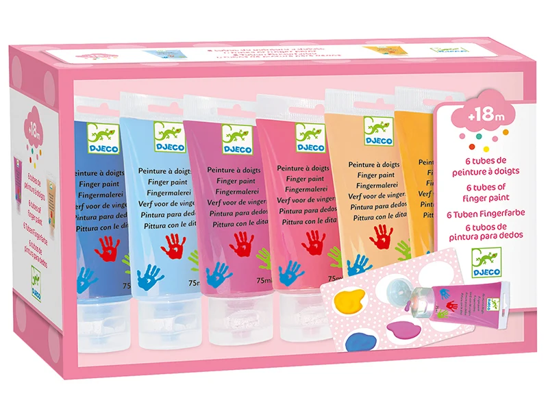 6 tubes de peinture à doigts Sweet